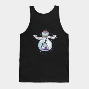 Asexual Fire Occult Bottle LGBT Ace Demisexual Pride Flag Tank Top